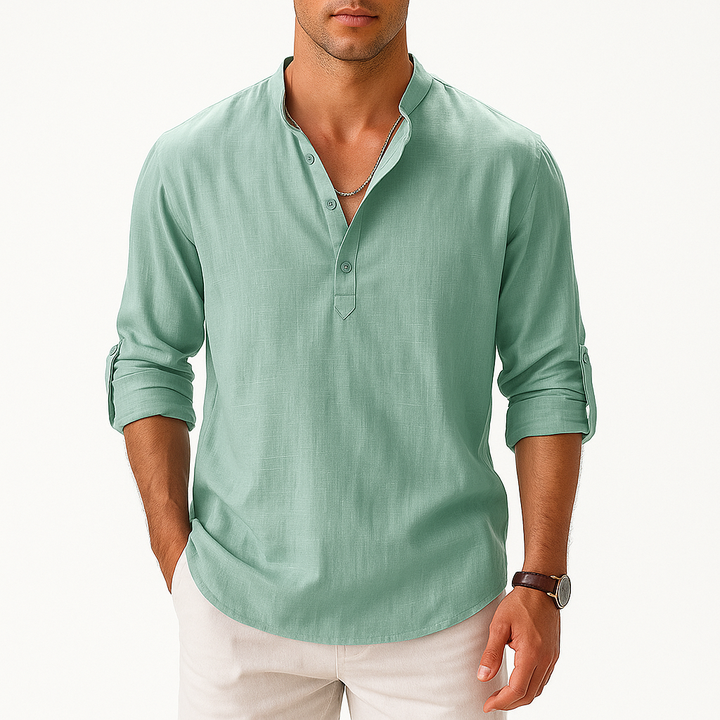 LUXEOUTFIT | Longline Linen Shirt