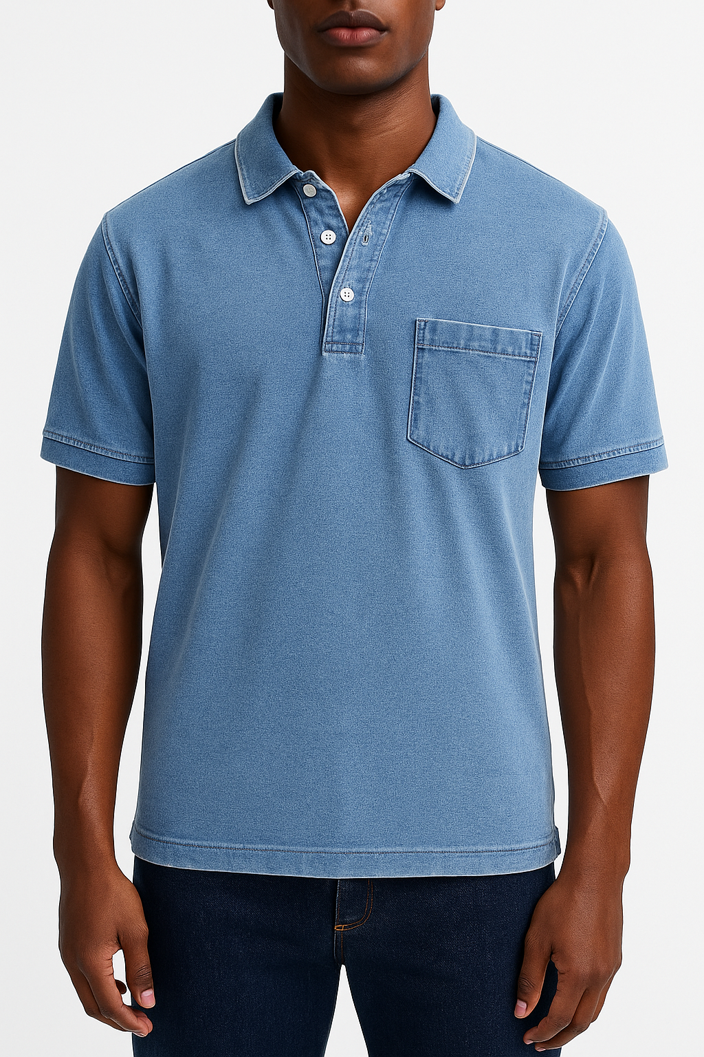 LUXEOUTFIT | Denim Polo Shirt