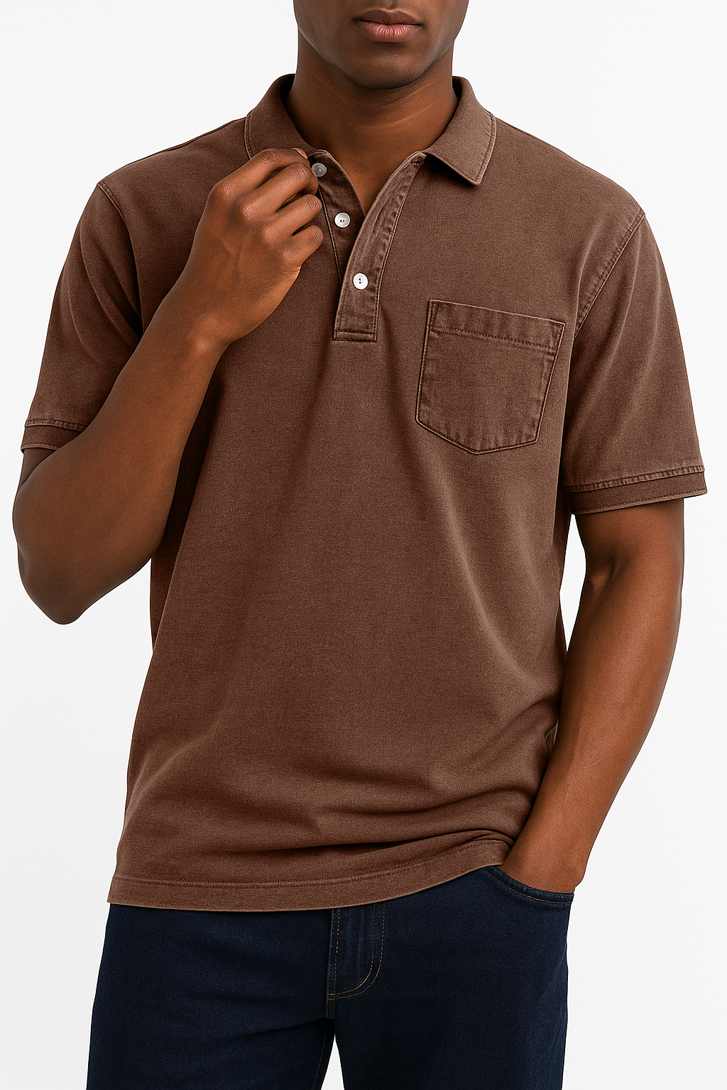LUXEOUTFIT | Denim Polo Shirt