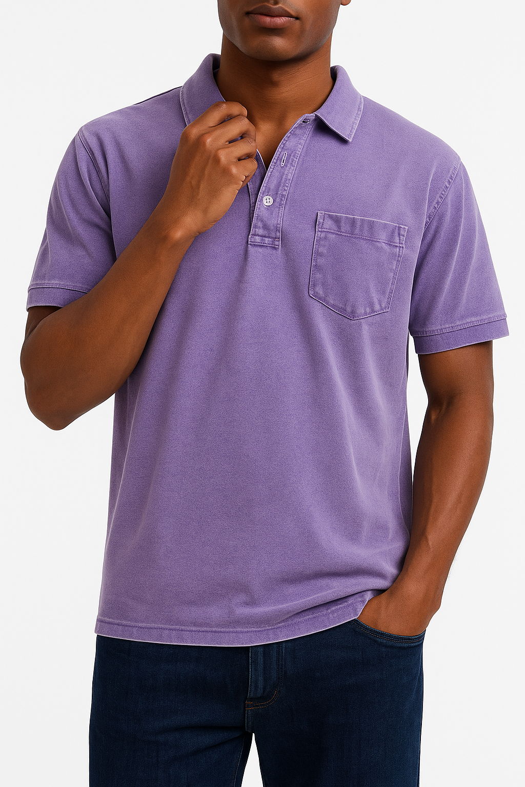 LUXEOUTFIT | Denim Polo Shirt