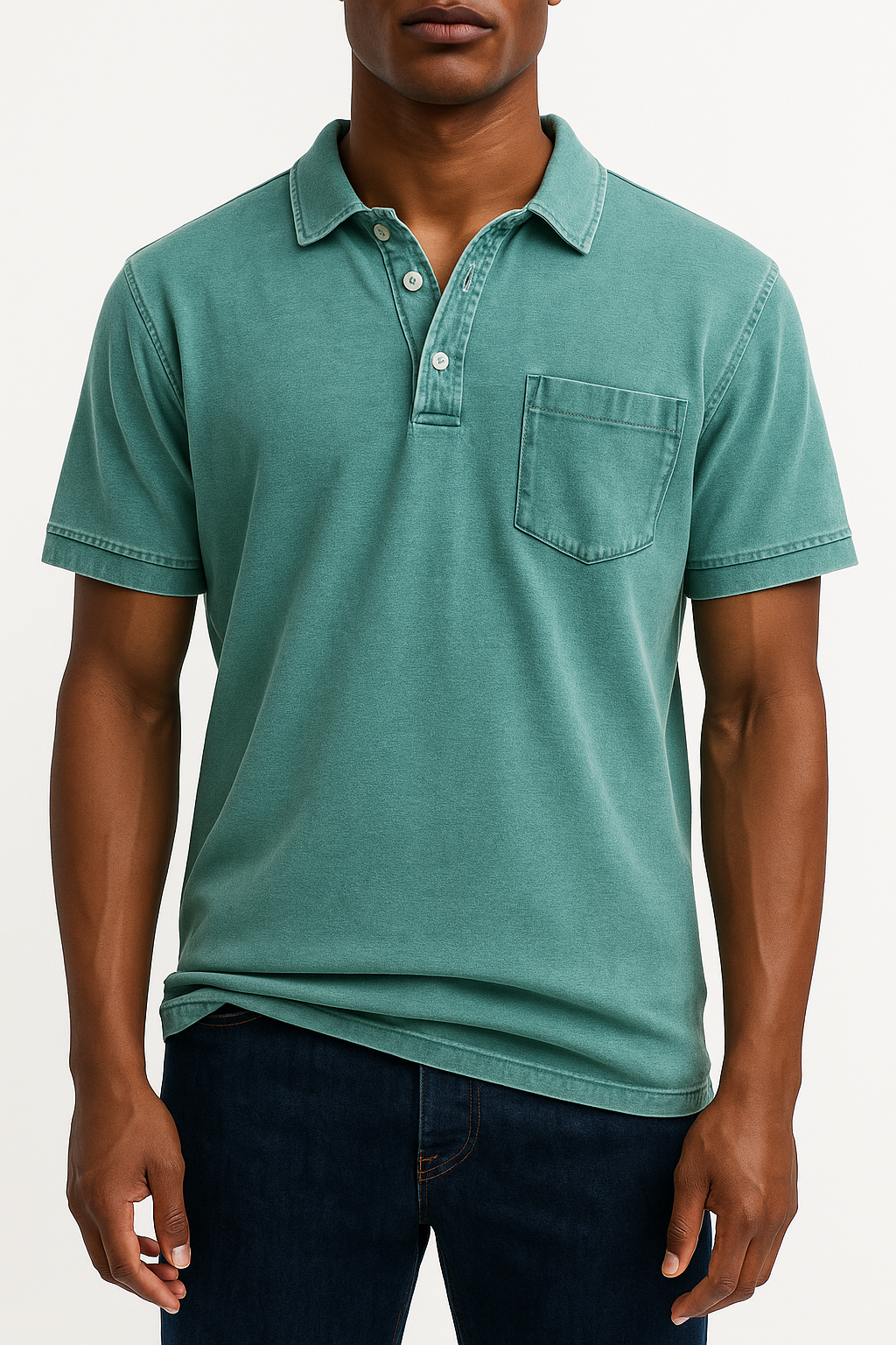LUXEOUTFIT | Denim Polo Shirt