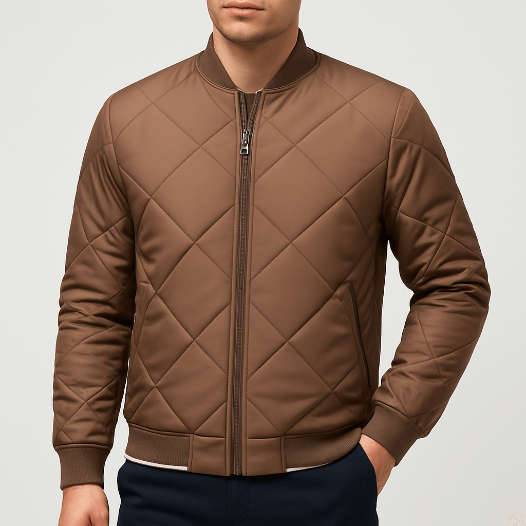 LUXEOUTFIT | Diamond Quilted Bomber Jacket