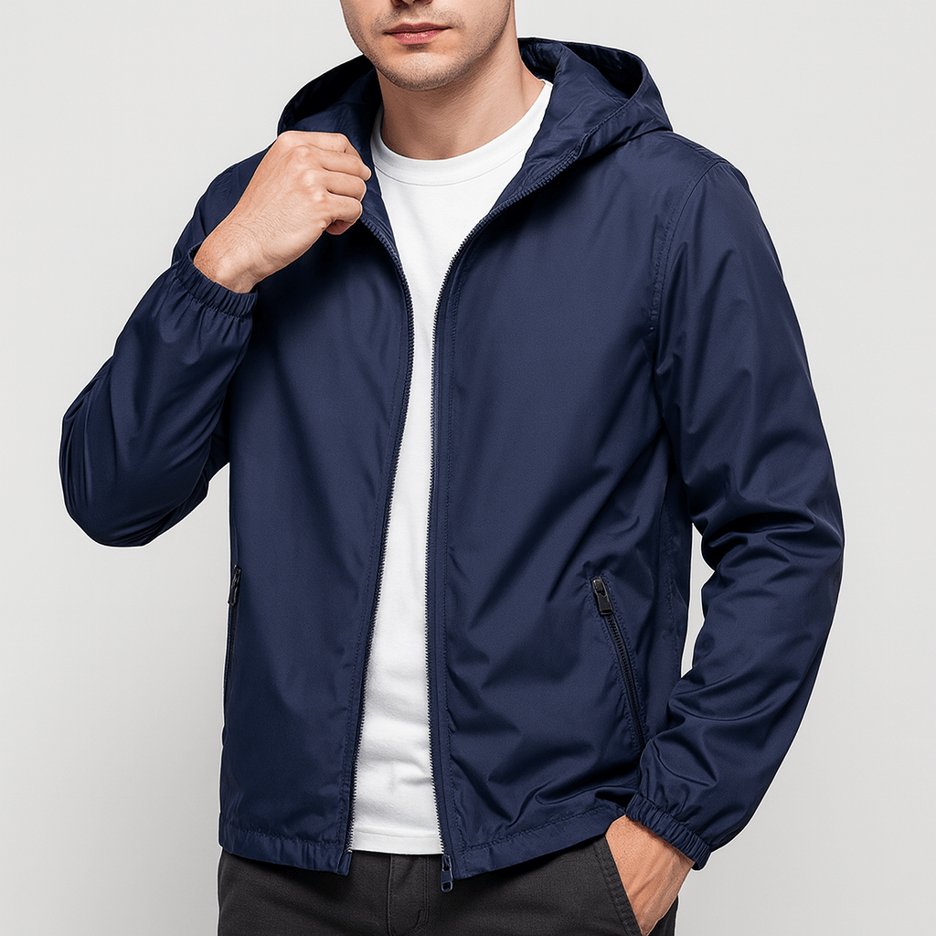 LUXEOUTFIT | Lightweight Waterproof Hooded Windbreaker