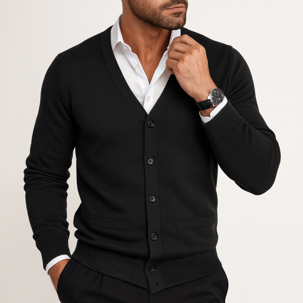 LUXEOUTFIT | V-Neck Button Cardigan