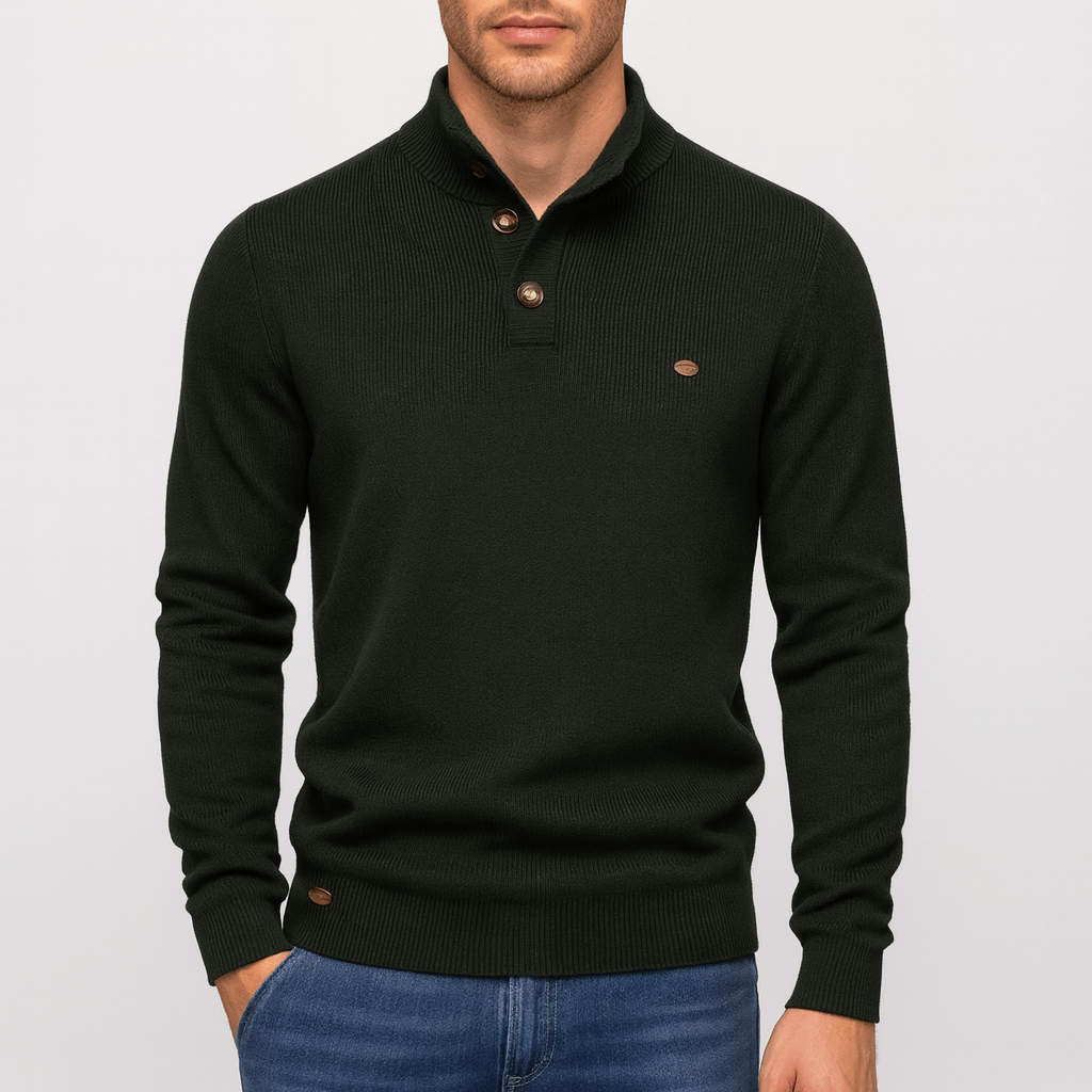 LUXEOUTFIT | Button-Up Knitted Jumper
