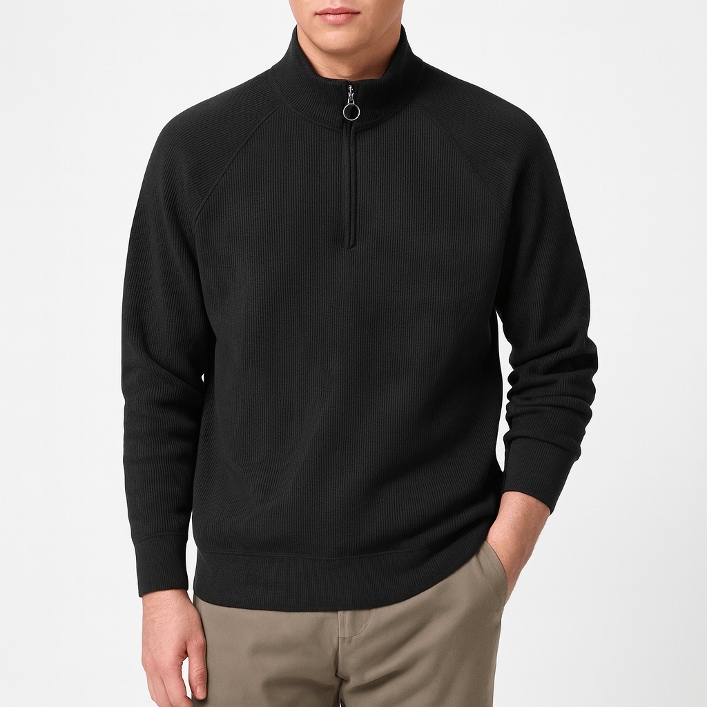 LUXEOUTFIT | Waffle Knit Sweatshirt