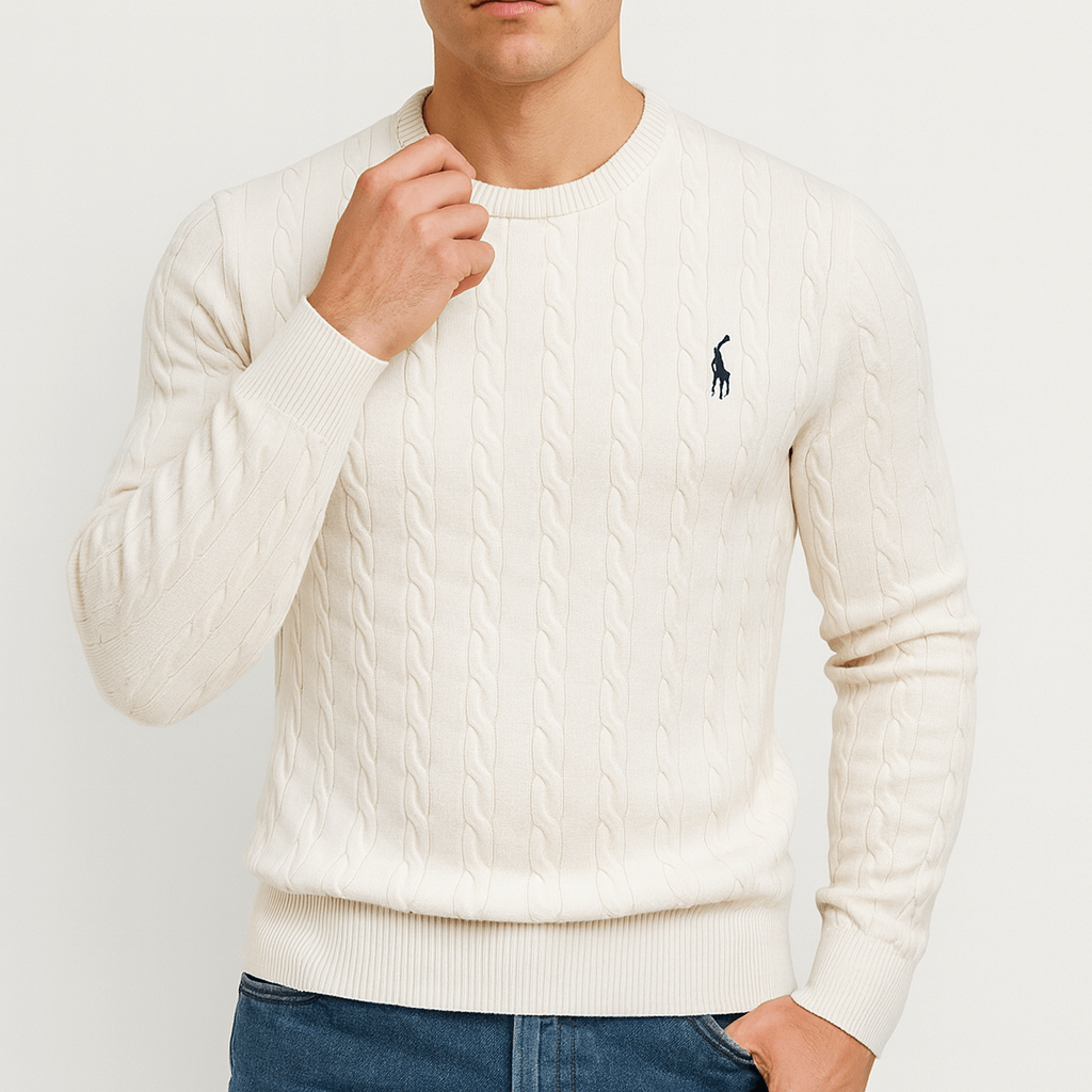 LUXEOUTFIT | Cable Knit Sweatshirt