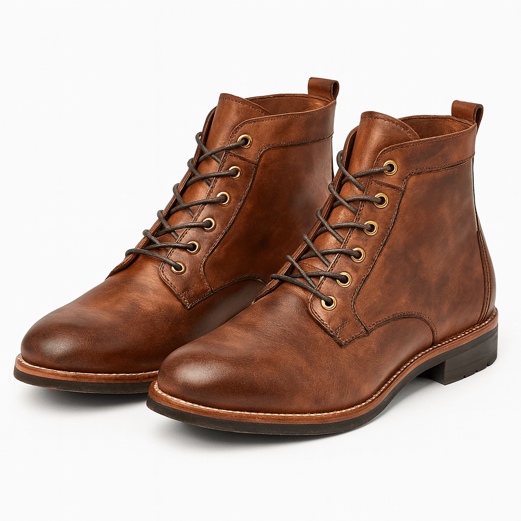 LUXEOUTFIT | Leather Lace Boots