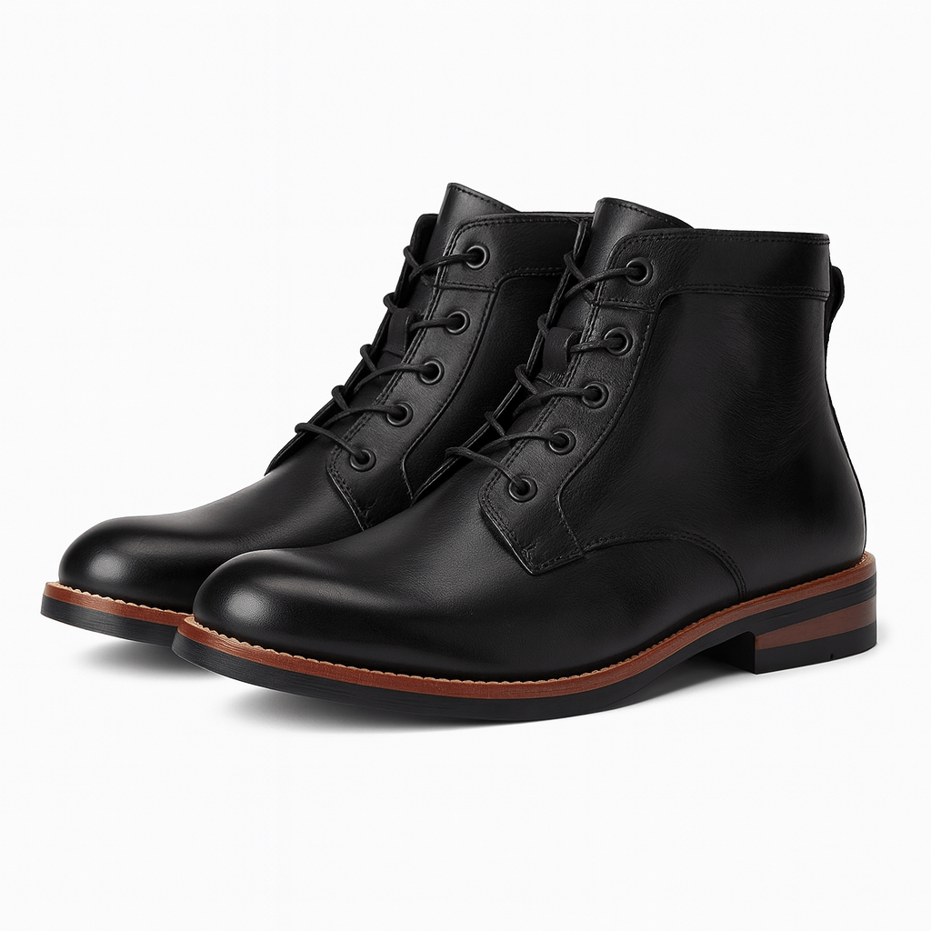 LUXEOUTFIT | Leather Lace Boots