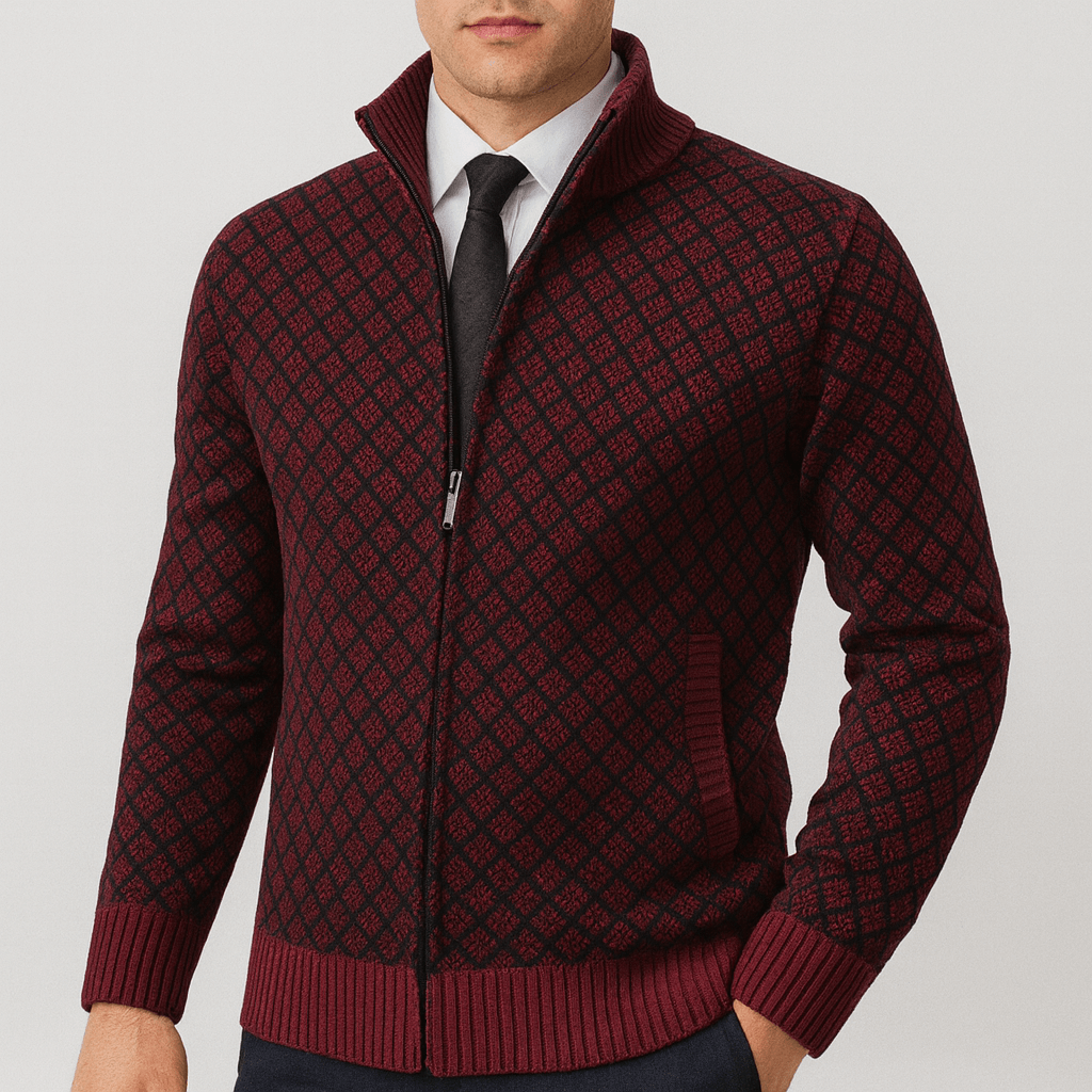 LUXEOUTFIT | Fitted Zip Cardigan