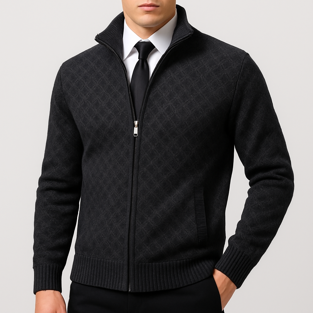 LUXEOUTFIT | Fitted Zip Cardigan