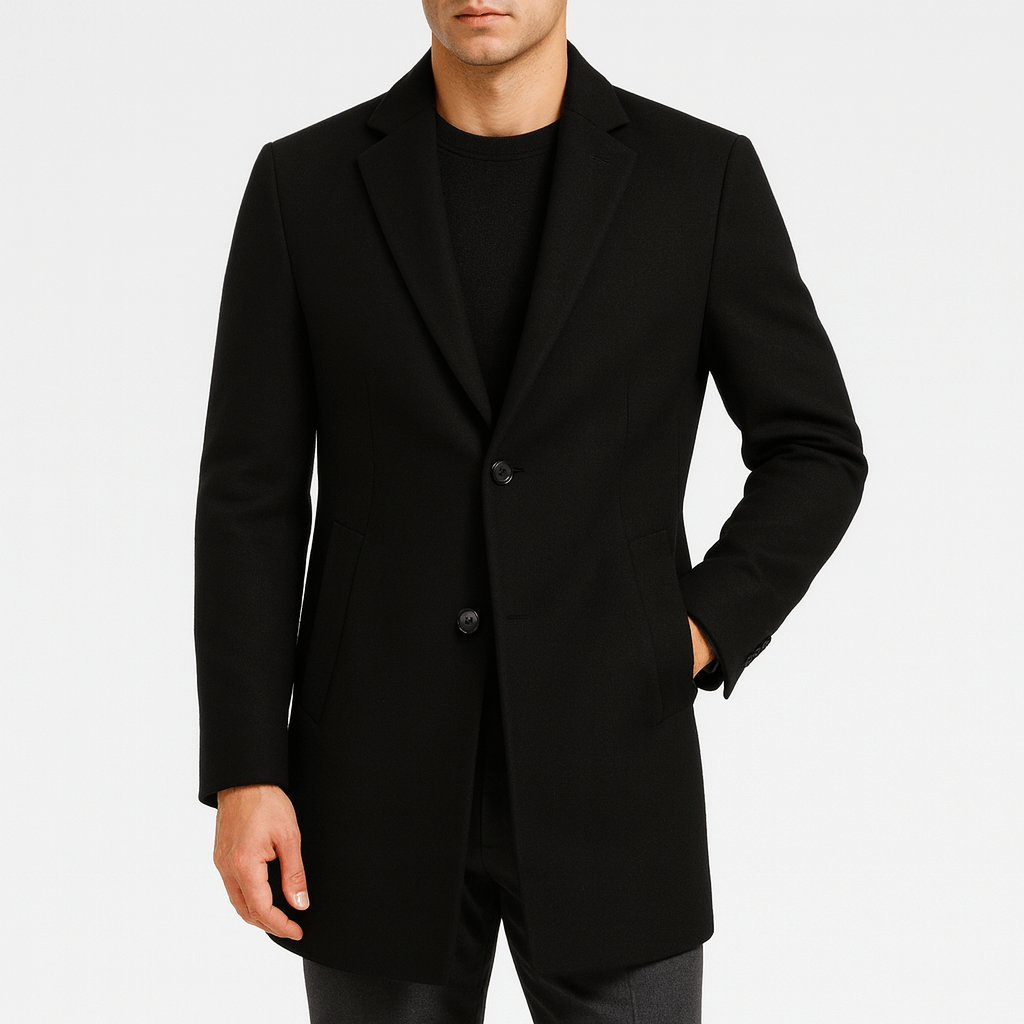 LUXEOUTFIT | Long Wool Blend Trench Coat