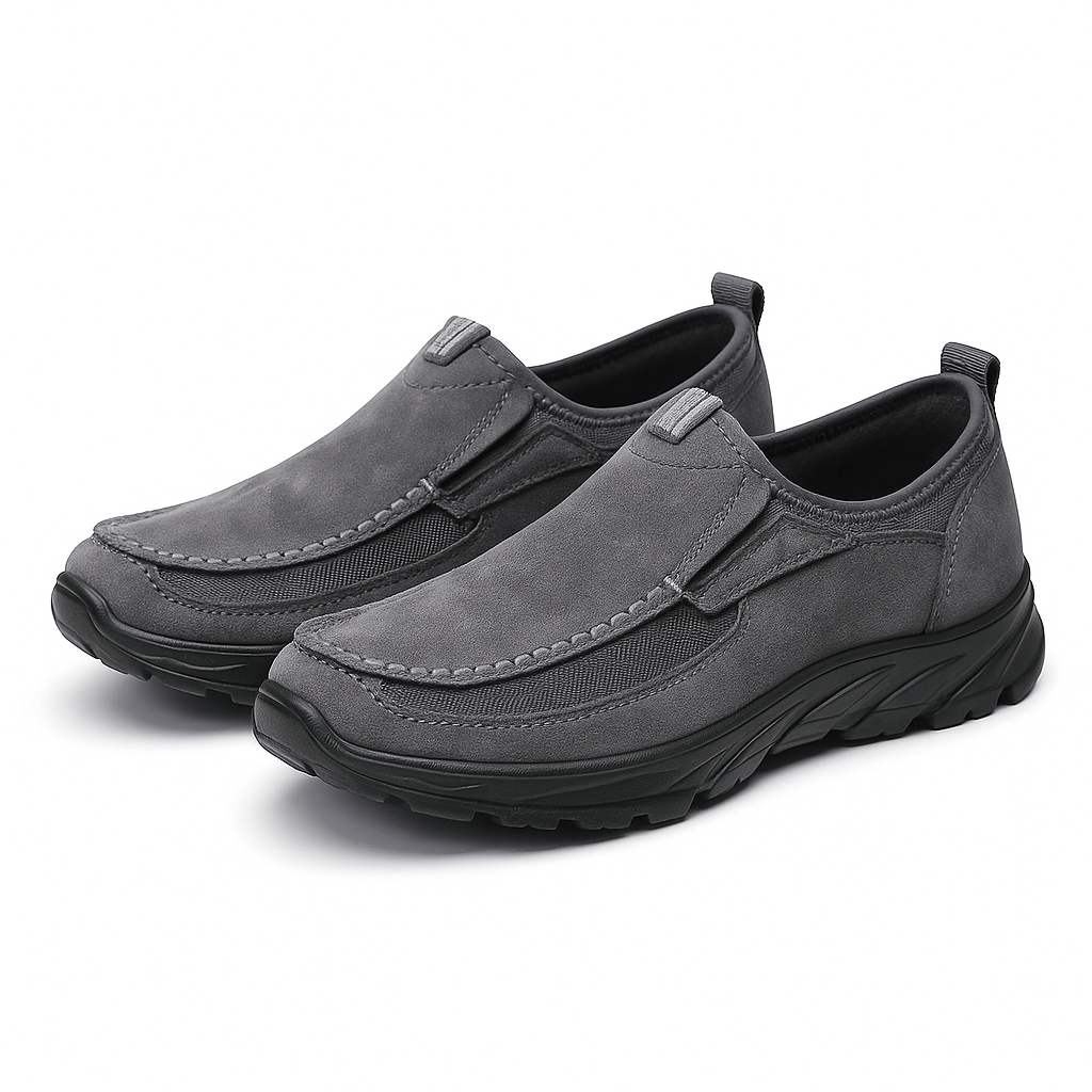 Luxeoutfit | Suede Mesh Slip-On Loafers
