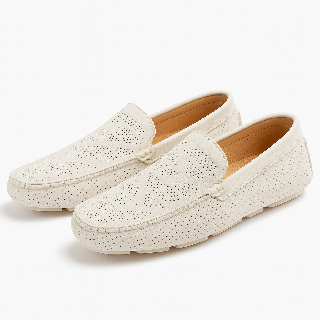Luxeoutfit | Buckled Contrast Leather Loafers