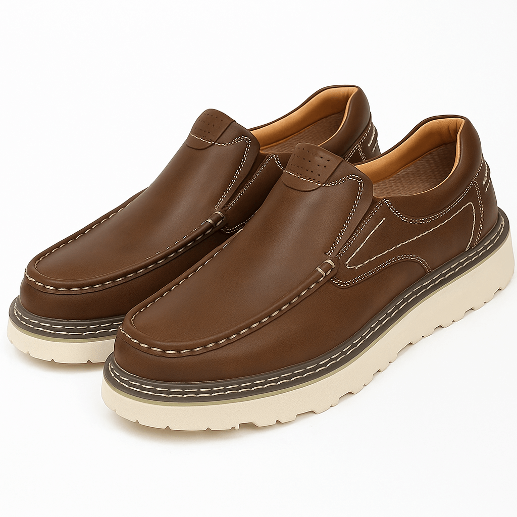 Luxeoutfit | Polished Leather Slip-On Loafers
