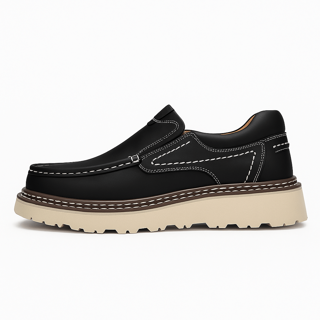 Luxeoutfit | Polished Leather Slip-On Loafers