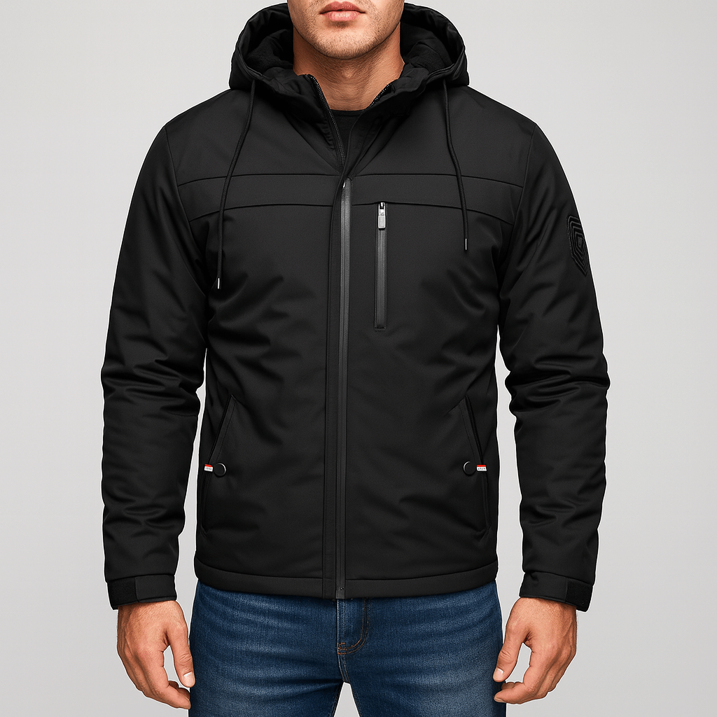 LUXEOUTFIT | Cozy Black Windbreaker