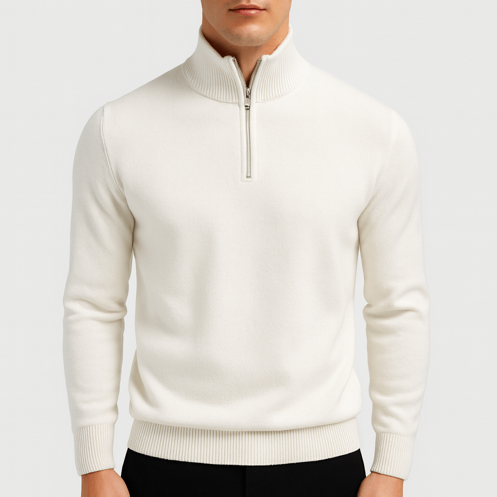 LUXEOUTFIT | Knit Zip Sweater