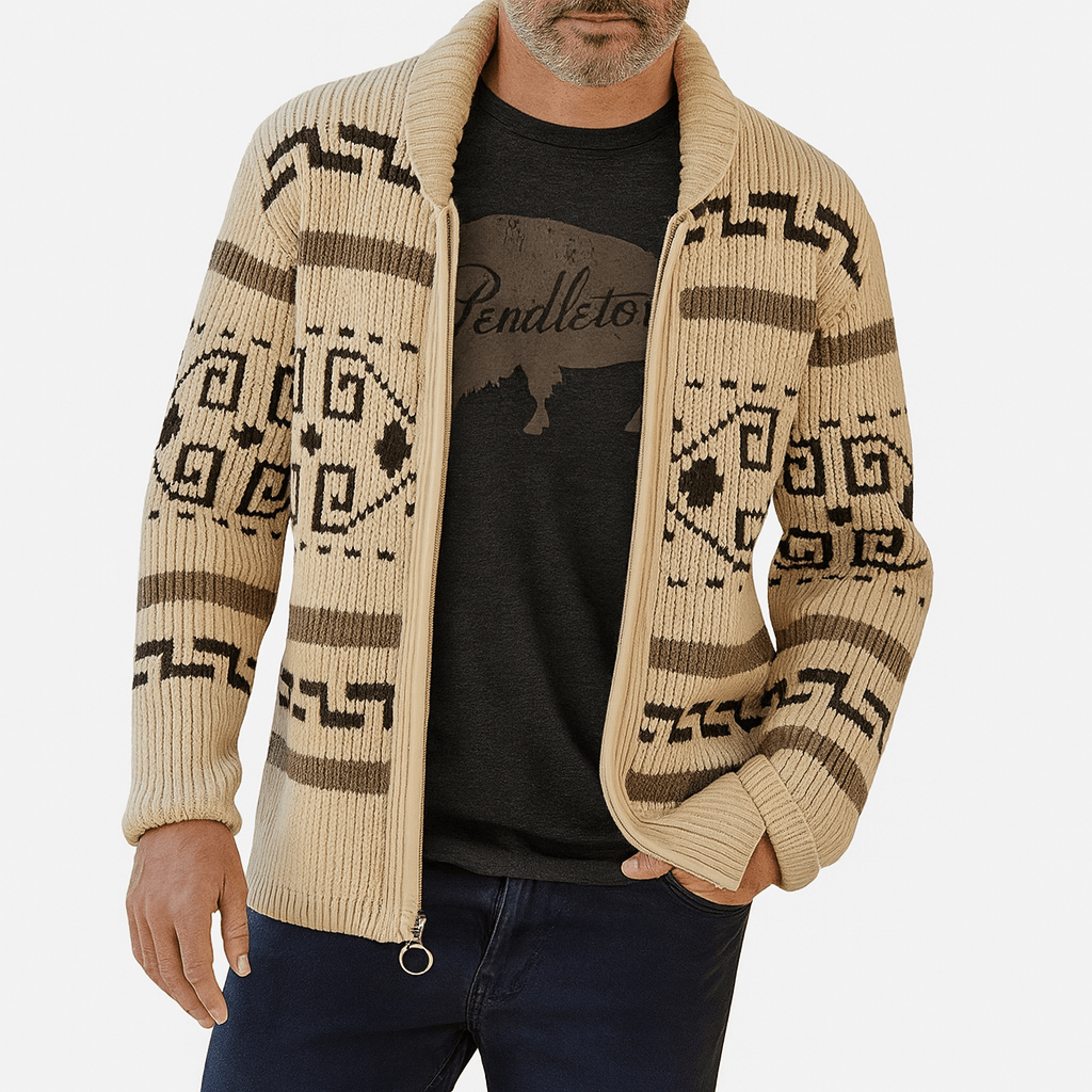 LUXEOUTFIT | Knit Zip-Up Cardigan