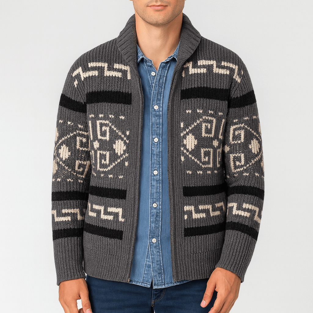 LUXEOUTFIT | Knit Zip-Up Cardigan