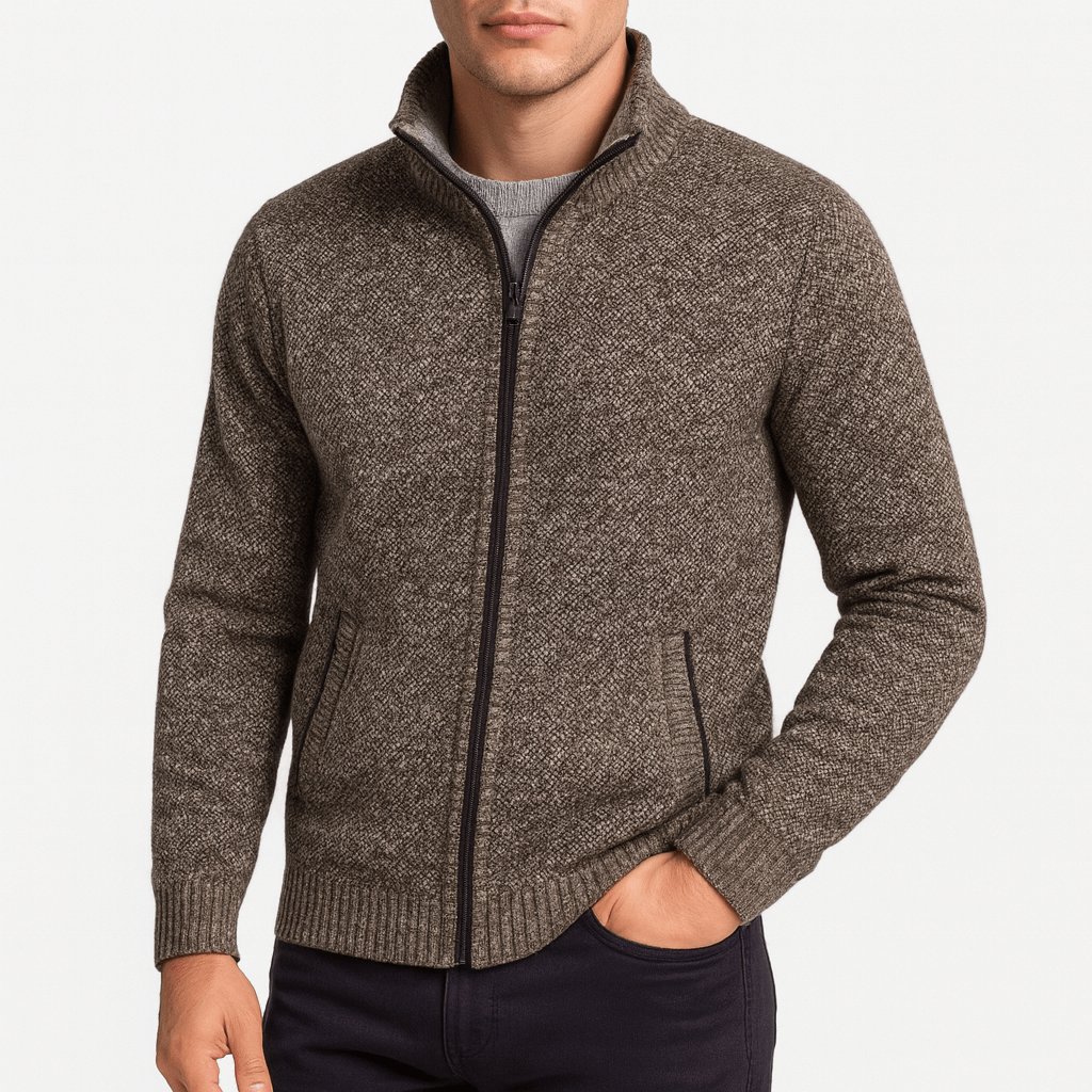 LUXEOUTFIT | Knitted Zip Cardigan
