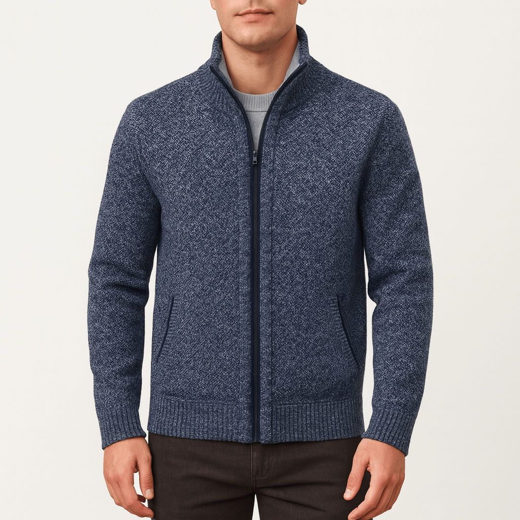 LUXEOUTFIT | Knitted Zip Cardigan