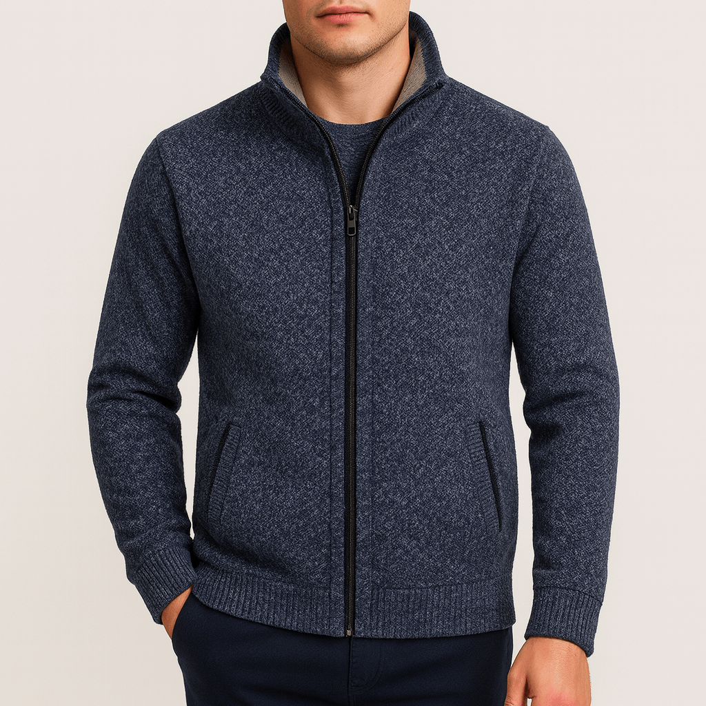 LUXEOUTFIT | Knitted Zip Cardigan