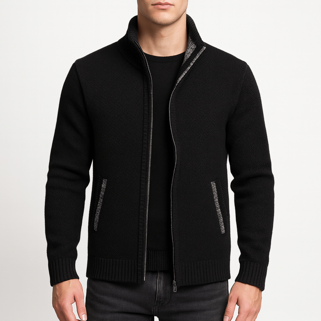 LUXEOUTFIT | Knitted Zip Cardigan