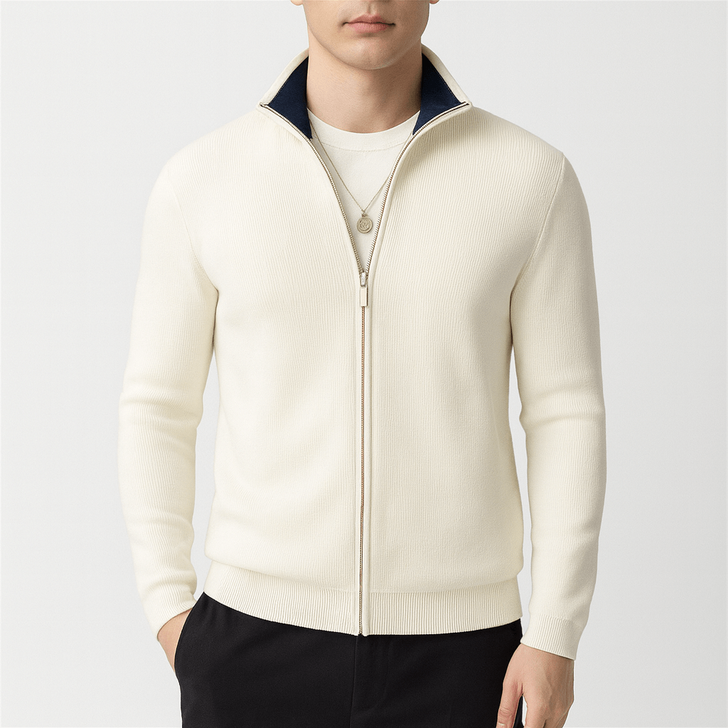 LUXEOUTFIT | Knitted Zip Sweater