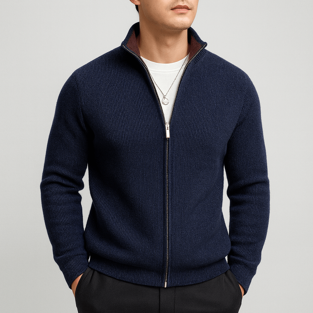 LUXEOUTFIT | Knitted Zip Sweater