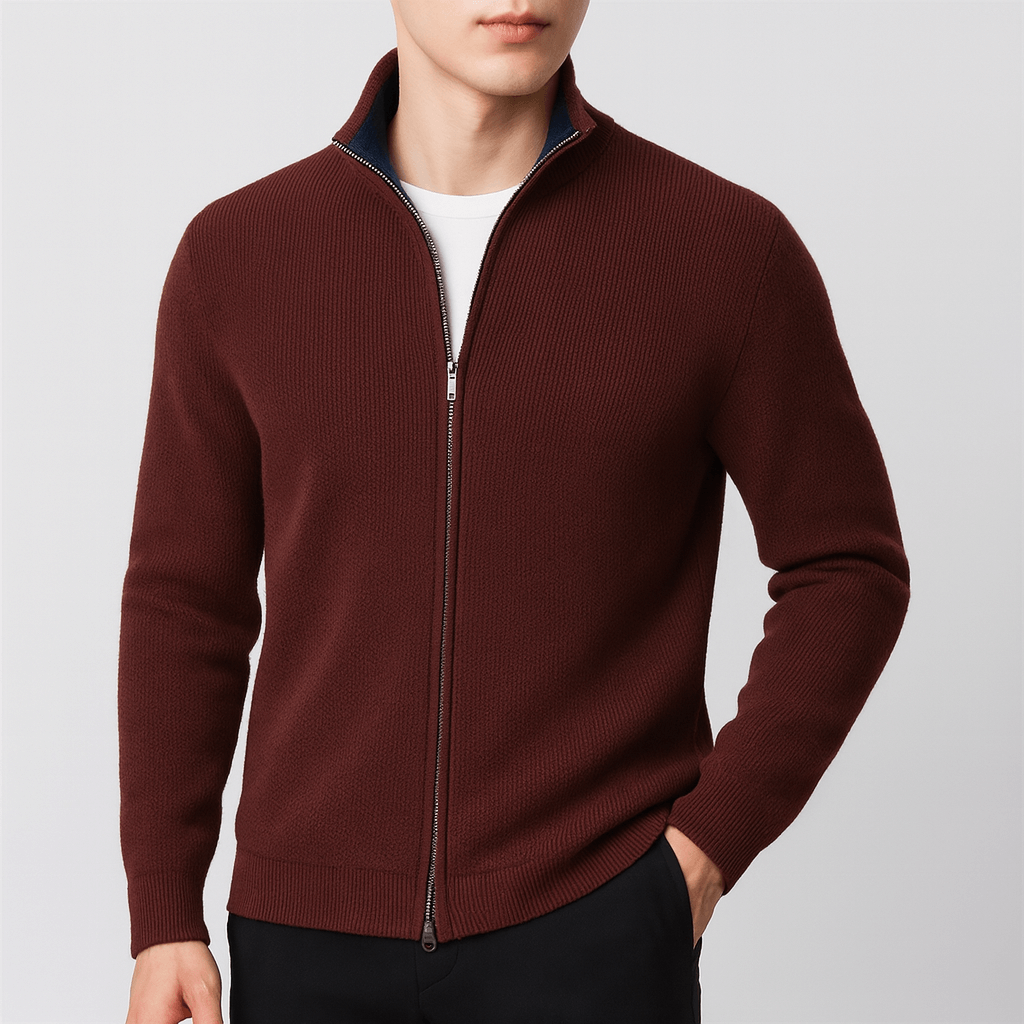 LUXEOUTFIT | Knitted Zip Sweater