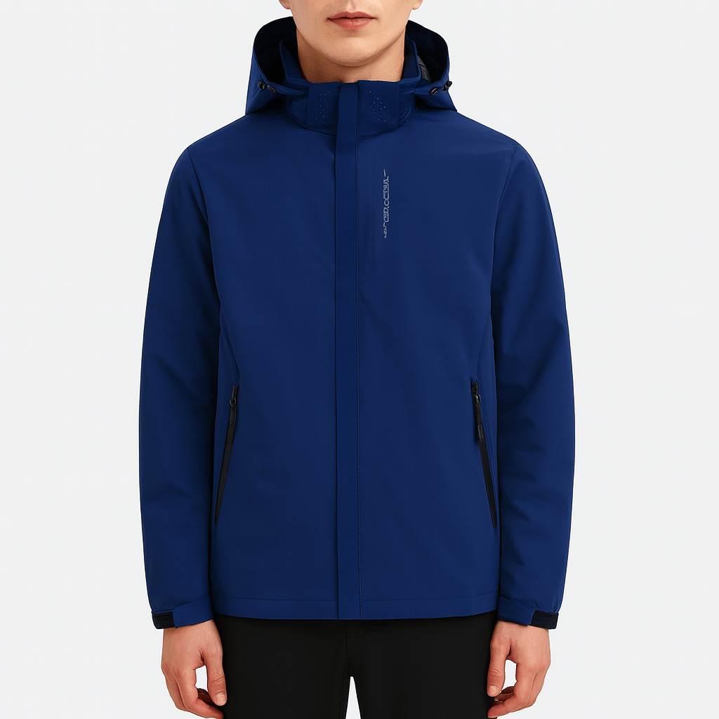 LUXEOUTFIT | Marine Blue Hooded Windbreaker