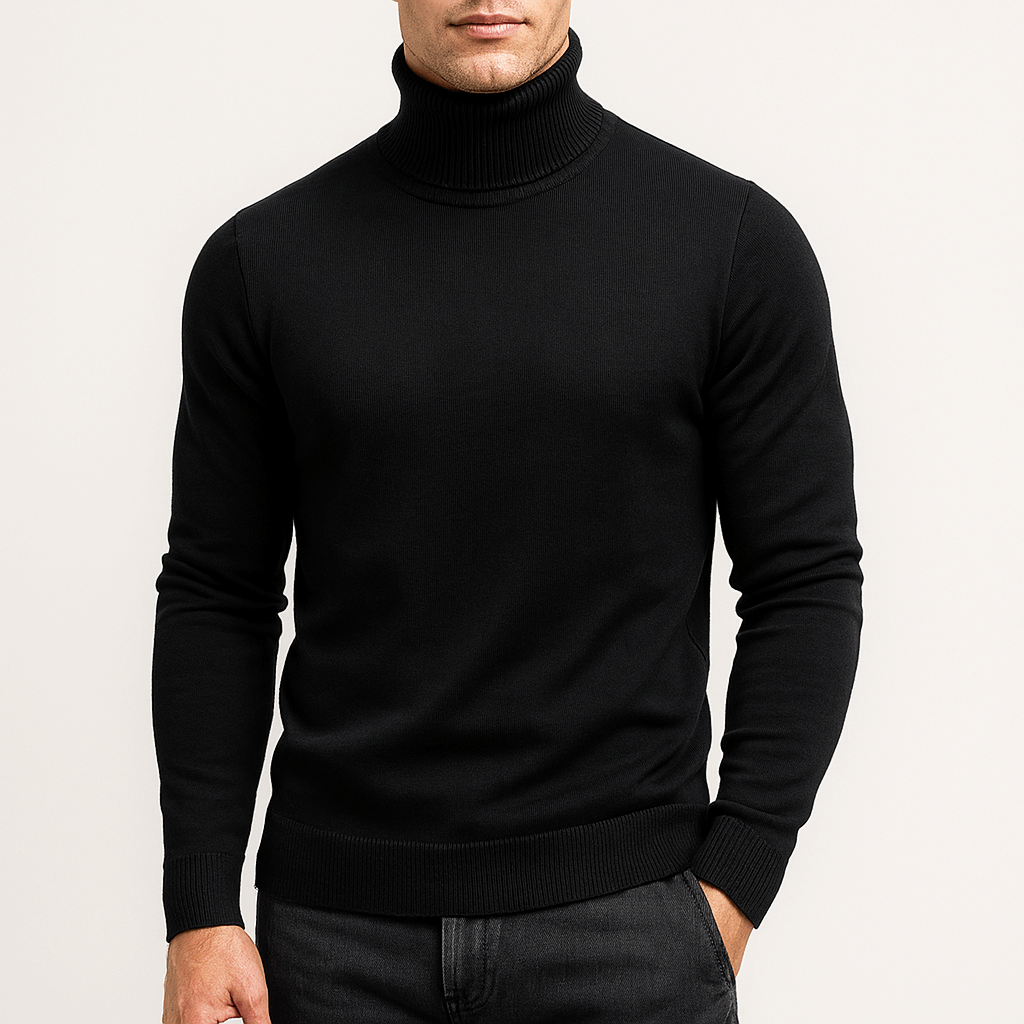 LUXEOUTFIT | Solid Turtleneck Sweater