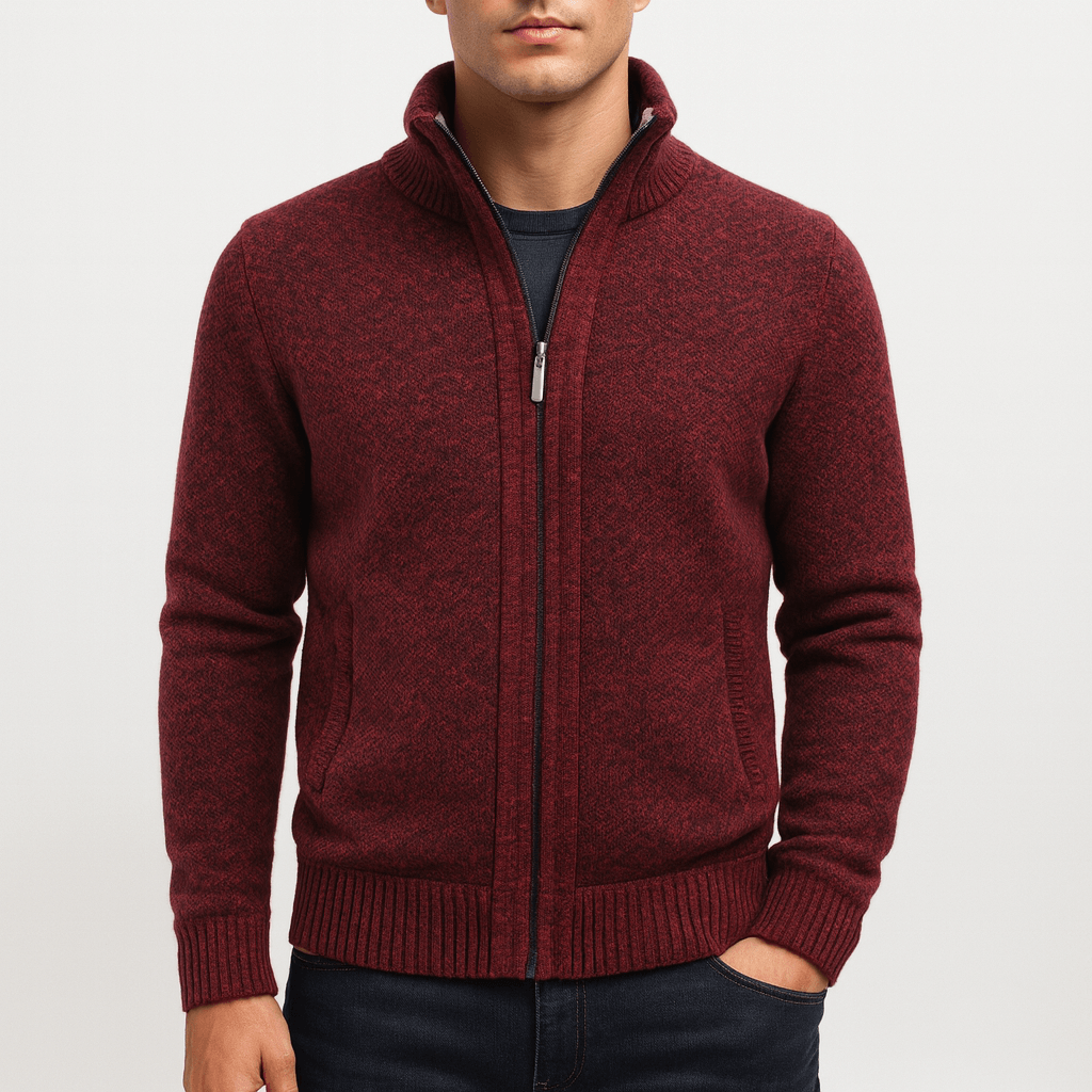 LUXEOUTFIT | Structured Zip Cardigan