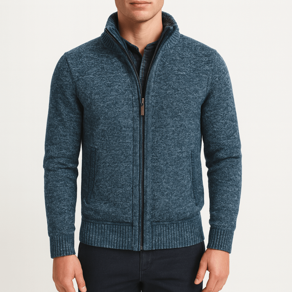 LUXEOUTFIT | Structured Zip Cardigan