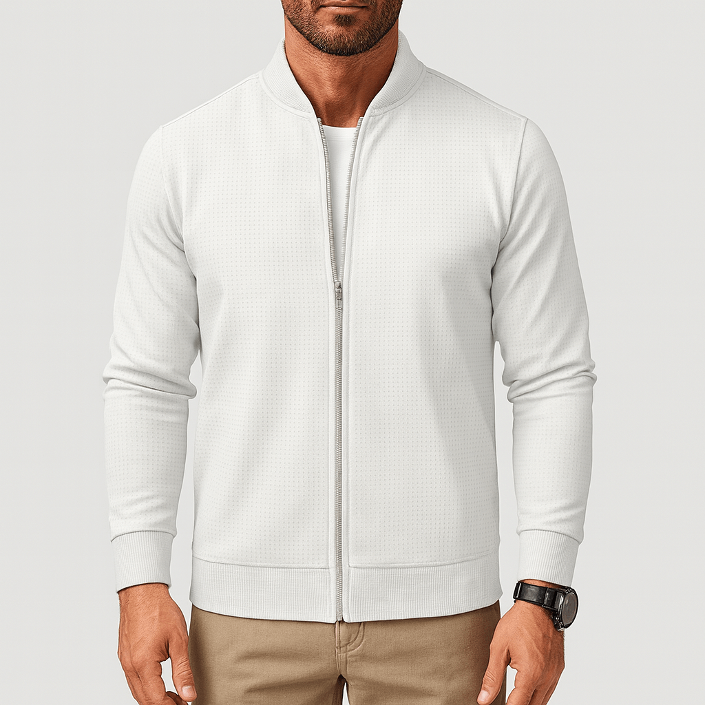 LUXEOUTFIT | Textured Zip Jacket
