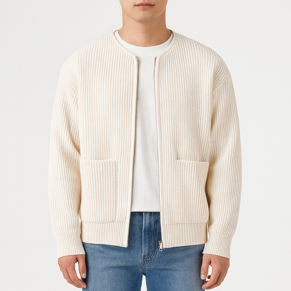 LUXEOUTFIT | Trendy Knitted Zip Cardigan