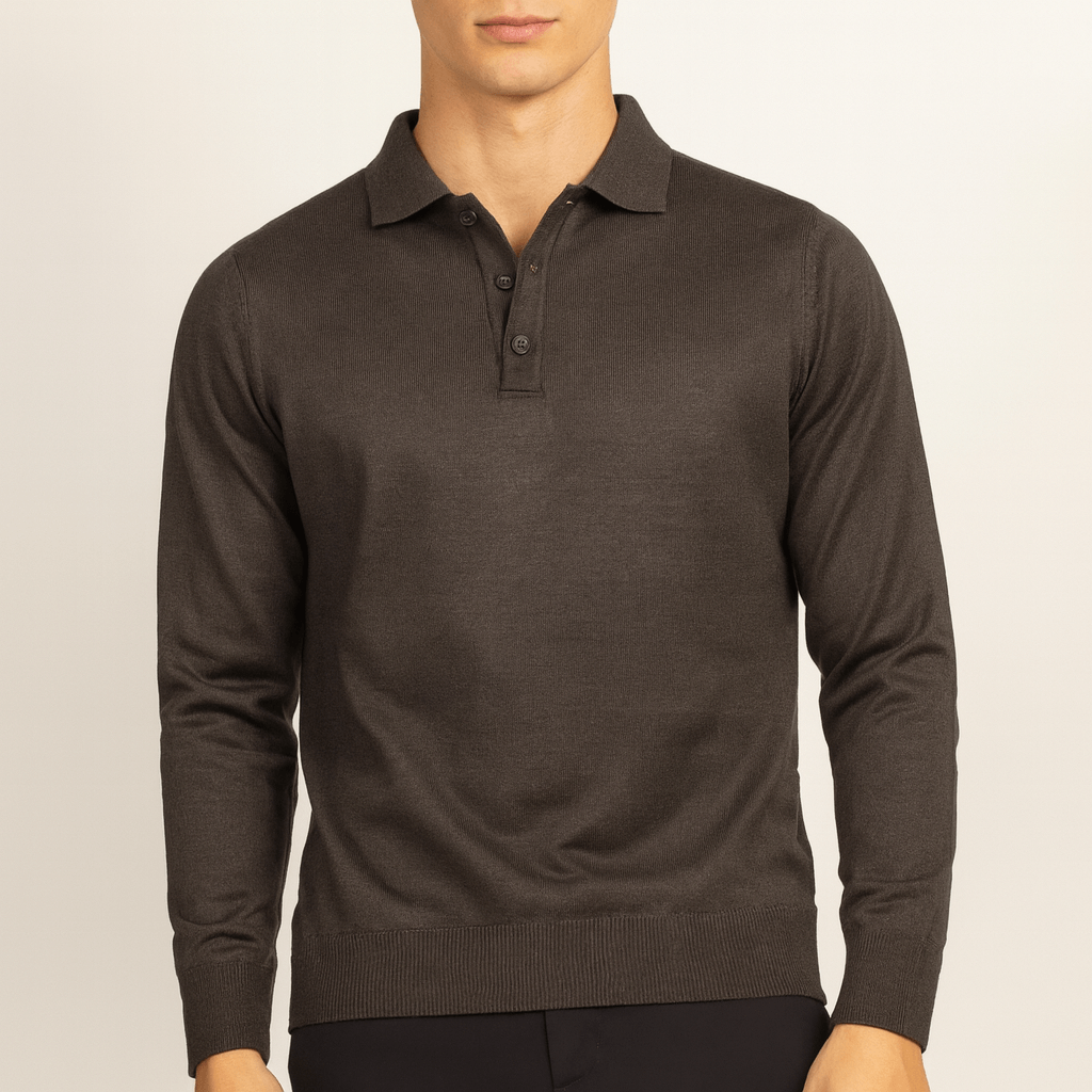 LUXEOUTFIT | Wool Polo Sweater