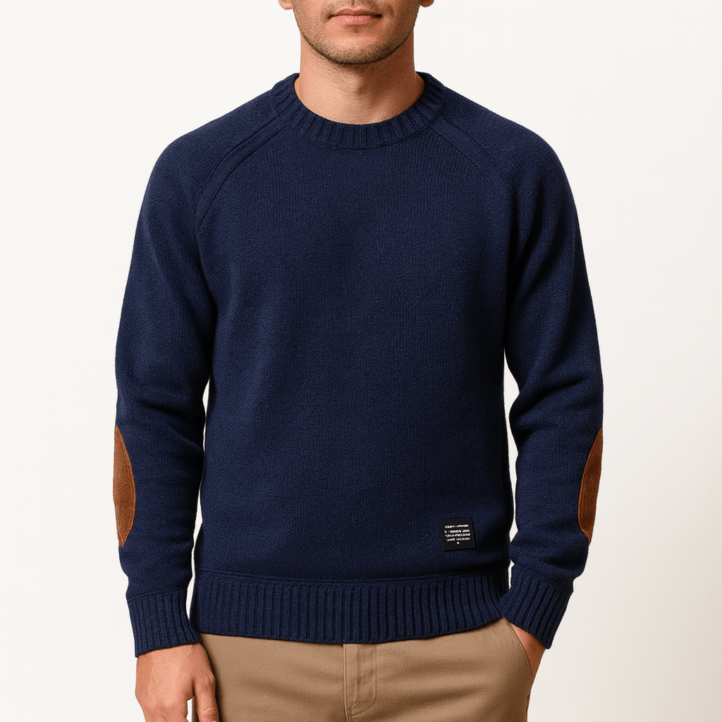 LUXEOUTFIT | Wool Sweater with Patches