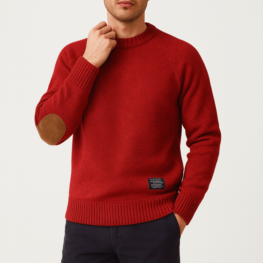 LUXEOUTFIT | Wool Sweater with Patches