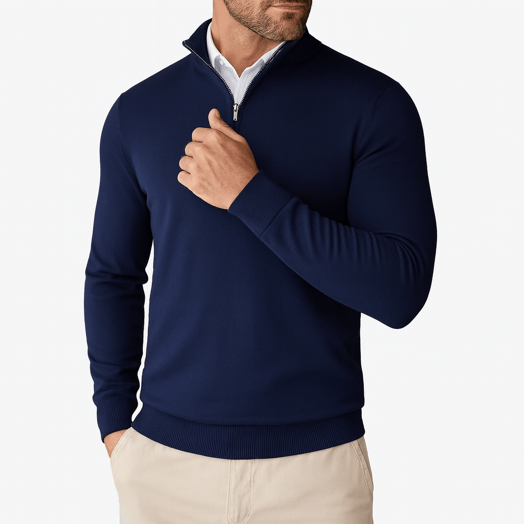 LUXEOUTFIT | Zip Collar Pullover