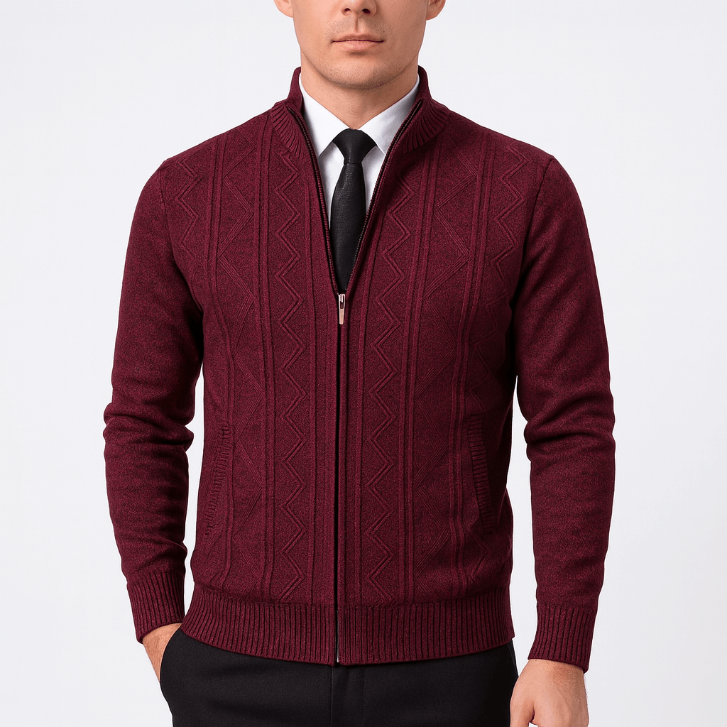 LUXEOUTFIT | Zip-Up Cardigan Sweater