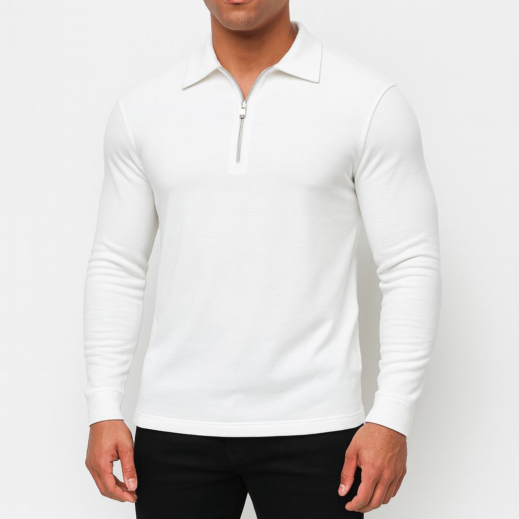 LUXEOUTFIT | Zipper Polo Sweater