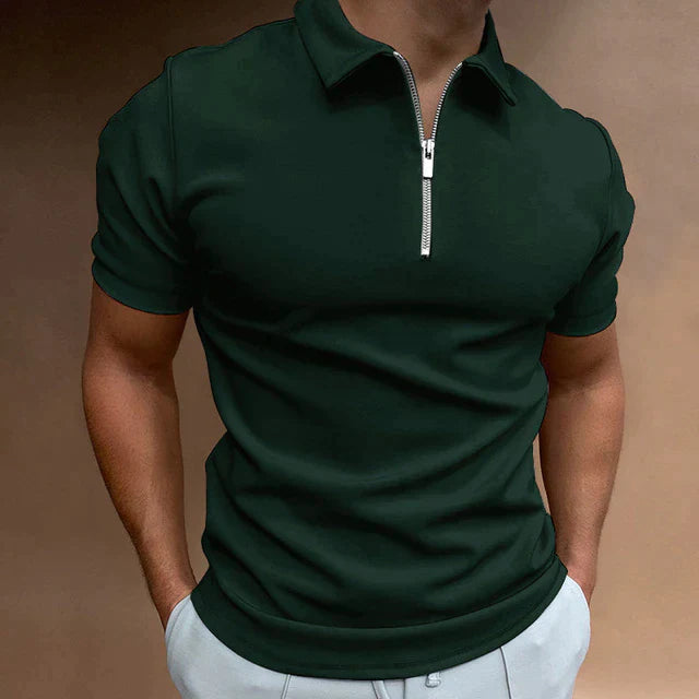HUGO | Polo da uomo elegante con dettagli raffinati a cerniera