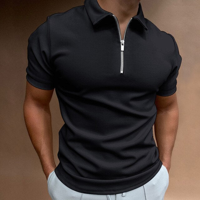 HUGO | Polo da uomo elegante con dettagli raffinati a cerniera