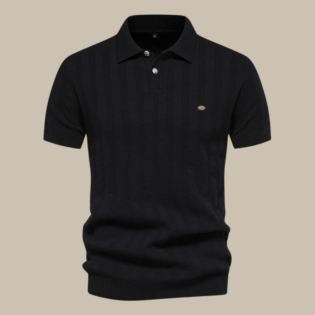 Marco - Polo elegante in merino con maniche corte da uomo