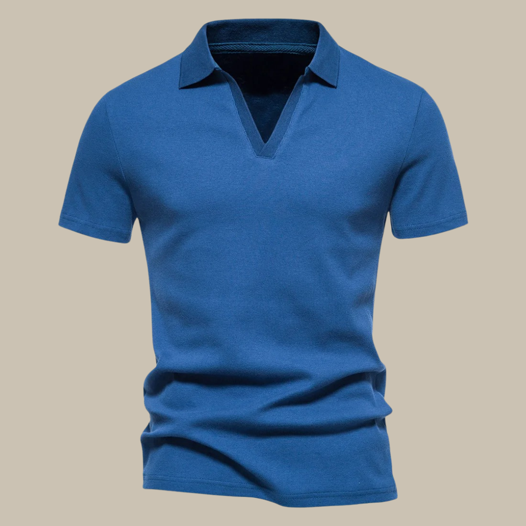 Marco - Polo premium elegant in merino blend with short sleeves for men