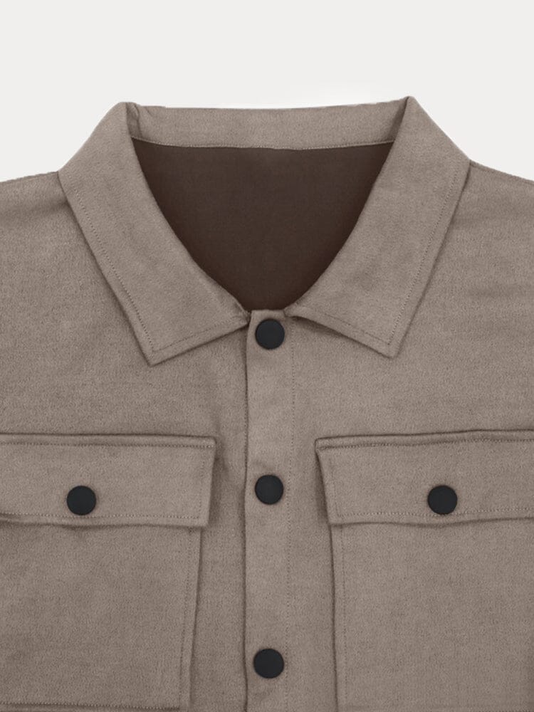 Camicia da uomo con bottoni e pantaloni athleisure set due pezzi