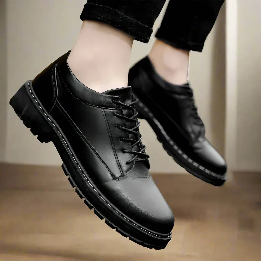 Marco - Eleganti scarpe oxford nere da uomo con stile retrò