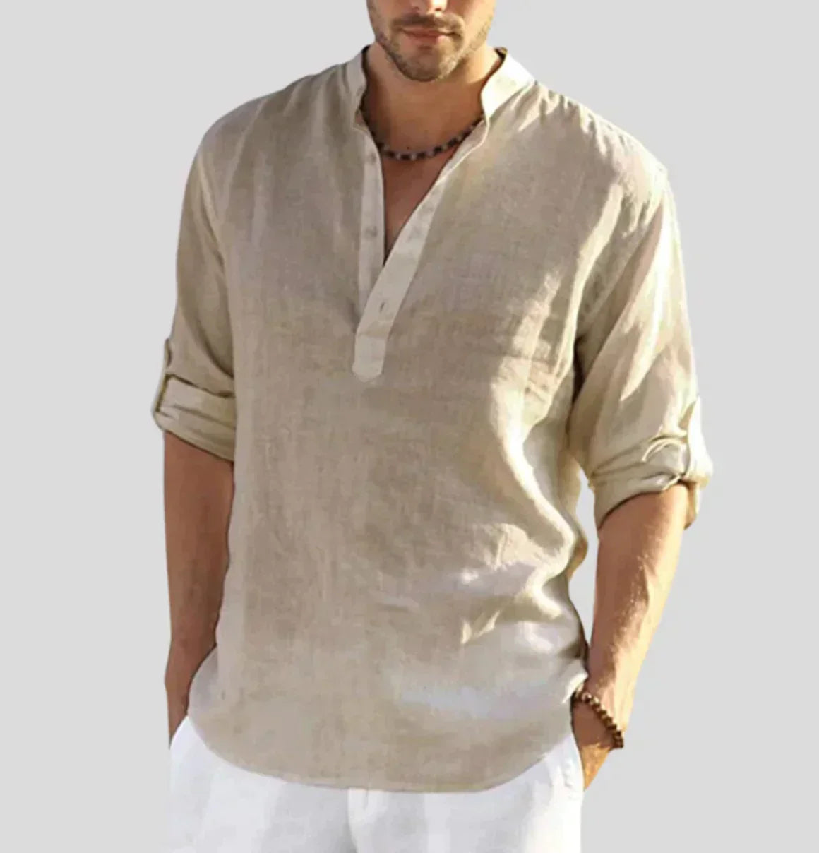 Paolo | Camicia elegante in lino da uomo per un look raffinato